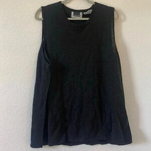 Maggie Barnes | Knit Tank | Sz 2X | Black with Shimmer